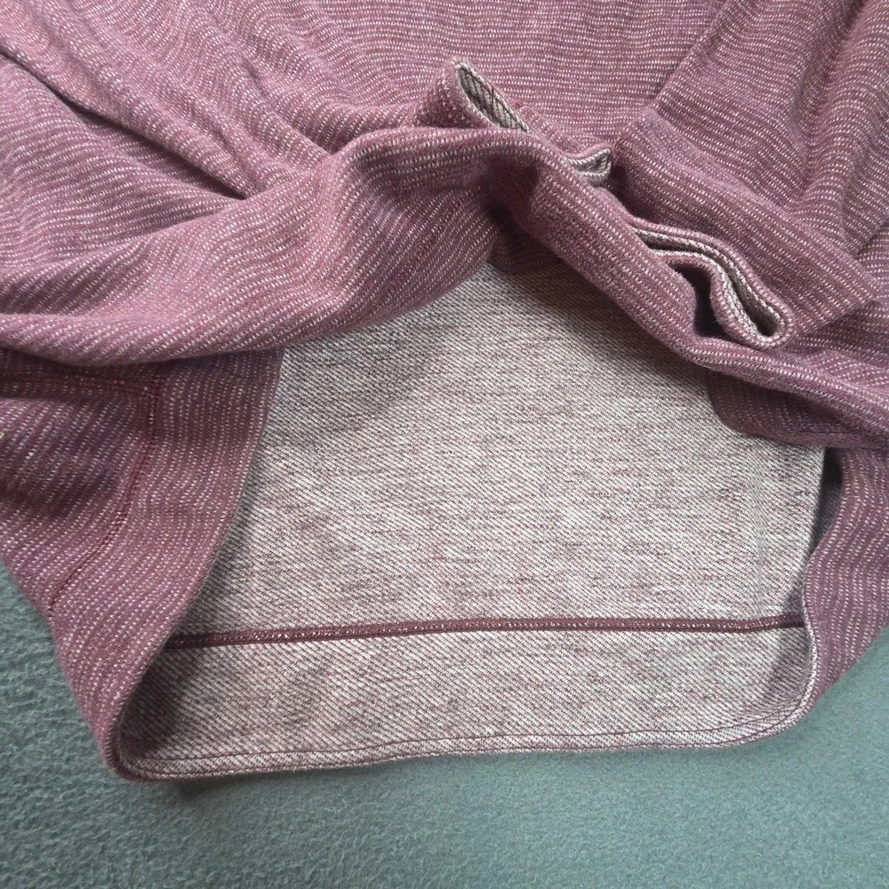 Tommy Bahama Reversible Quarter Zip Pullover Mens XL Burgundy Striped Sweater